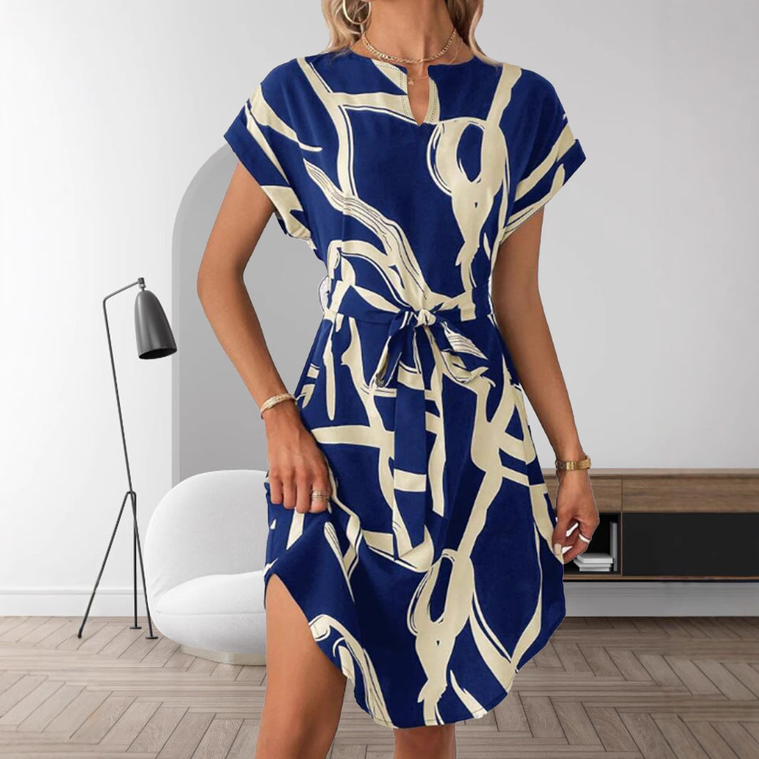V-neck Elegant Fashion Women's Clothing Dress