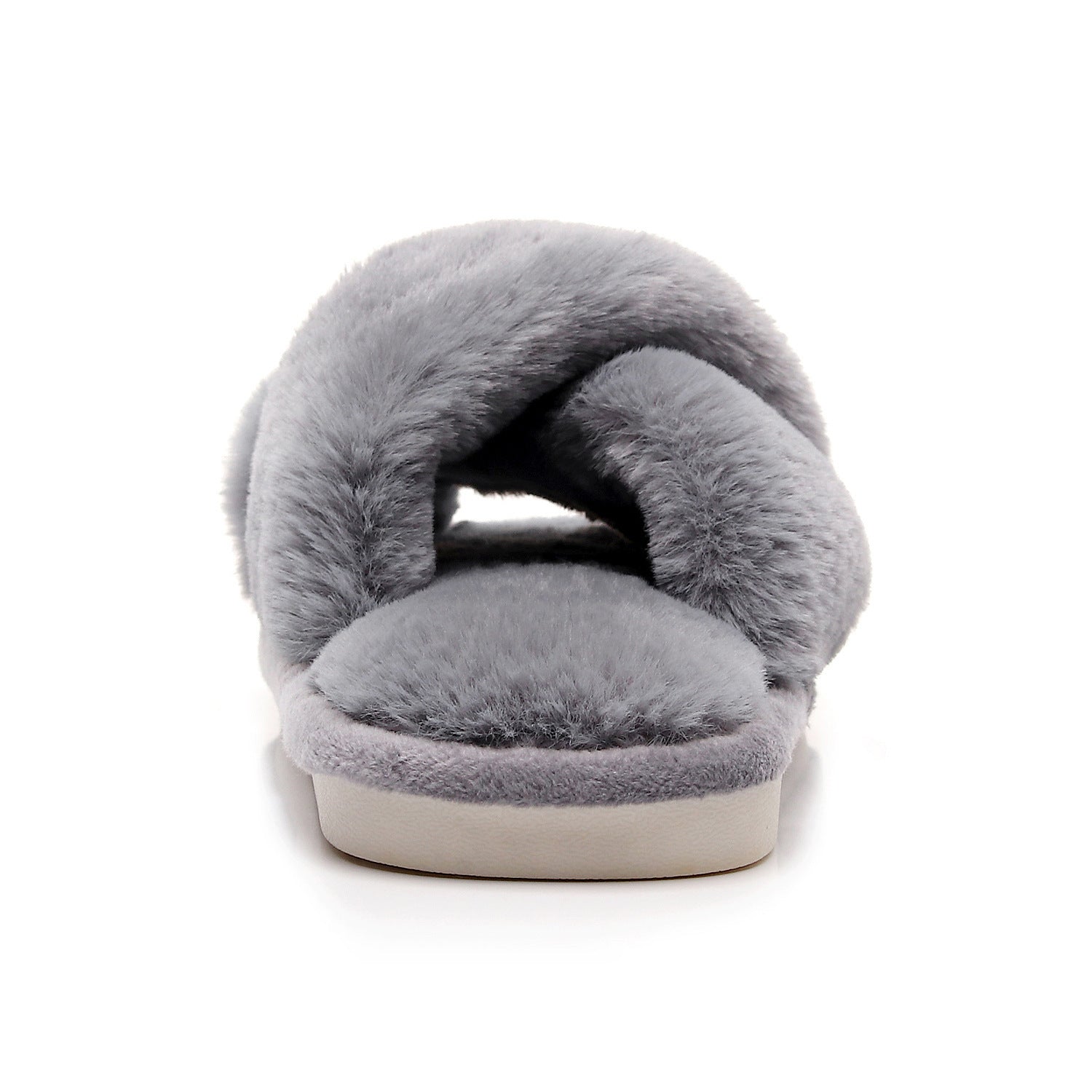 Chaussons en laine tissée croisée
