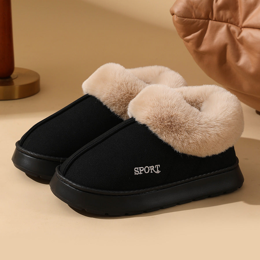 Chaussures en coton pelucheux, bottes de neige