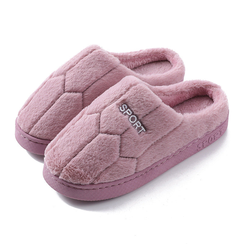 Chaussons unisexes confortables en peluche