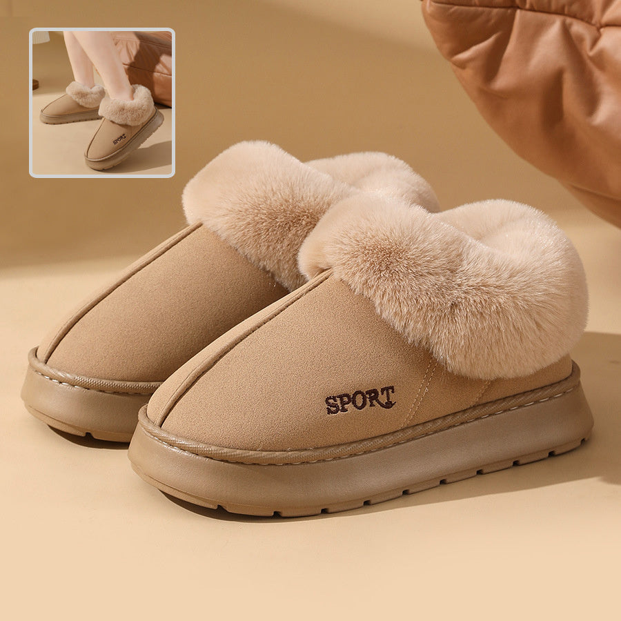 Chaussures en coton pelucheux, bottes de neige