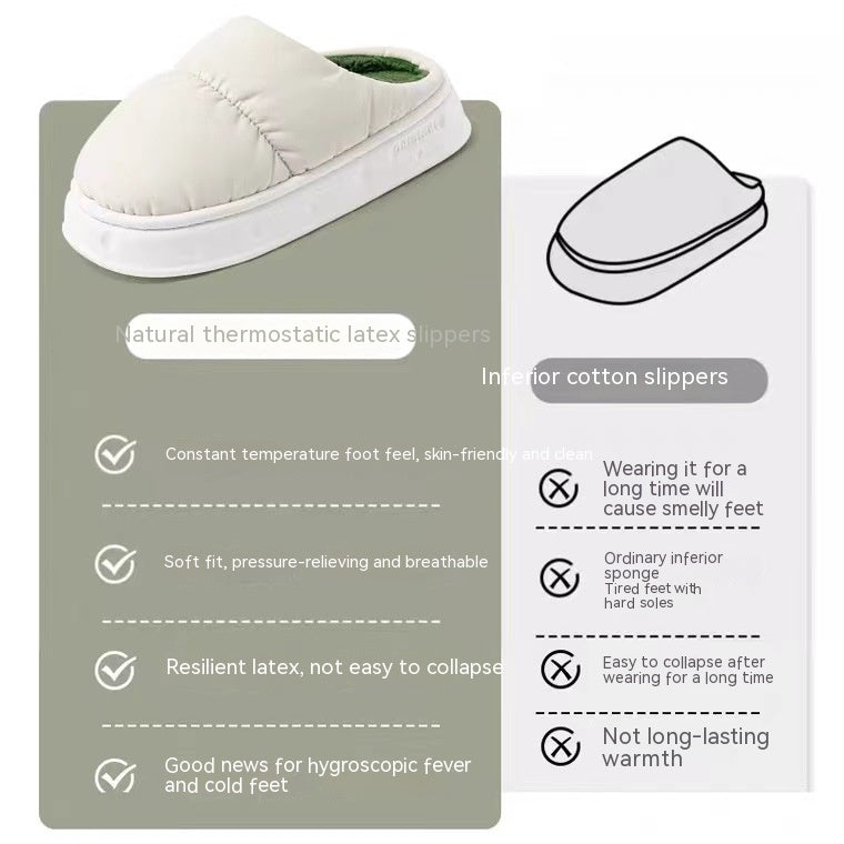 Chaussons d'hiver imperméables en coton
