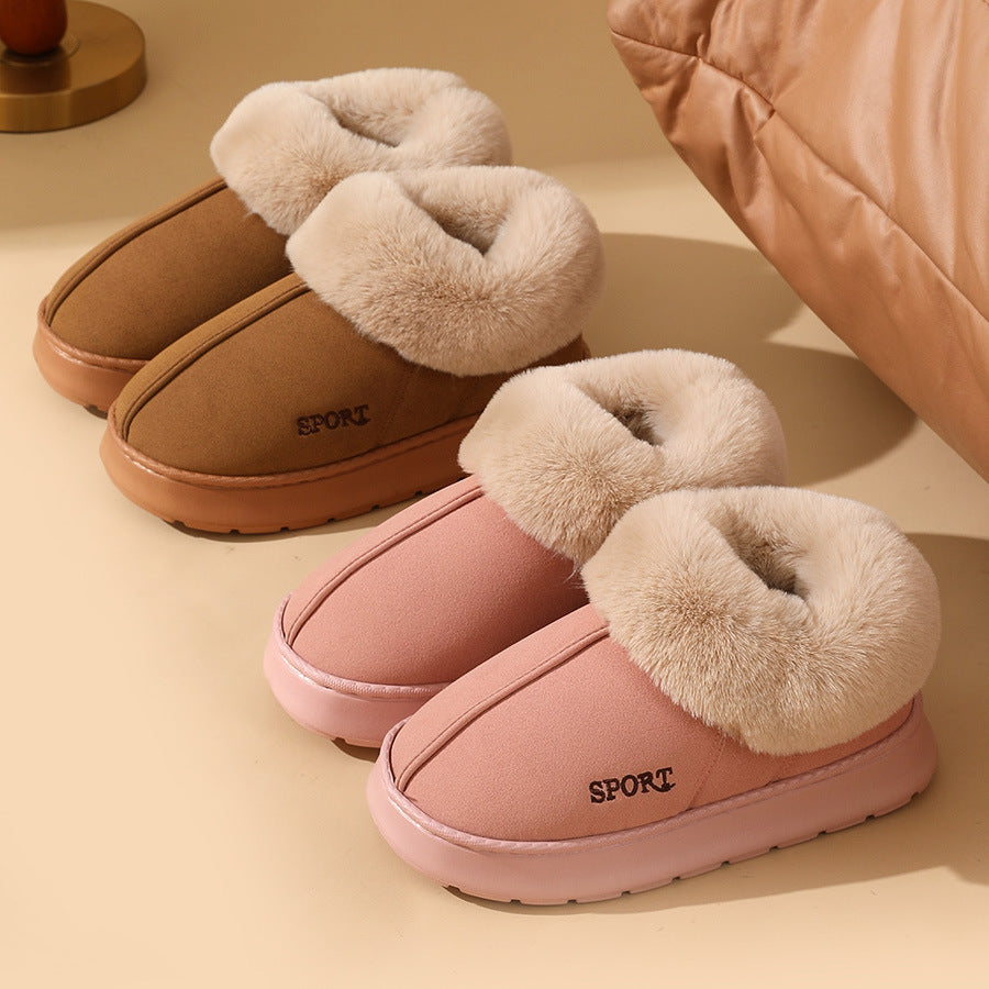Chaussures en coton pelucheux, bottes de neige