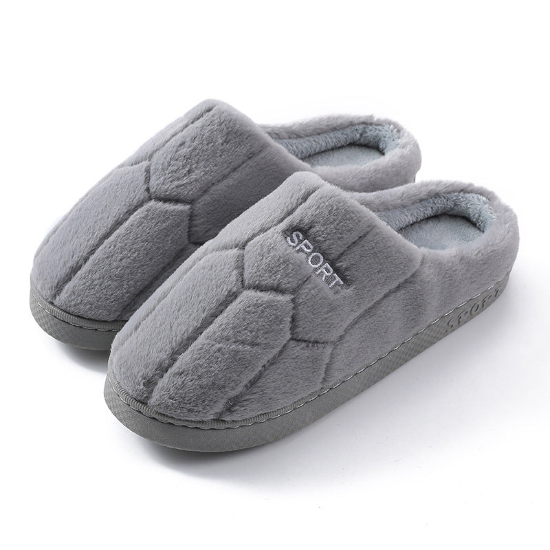 Chaussons unisexes confortables en peluche