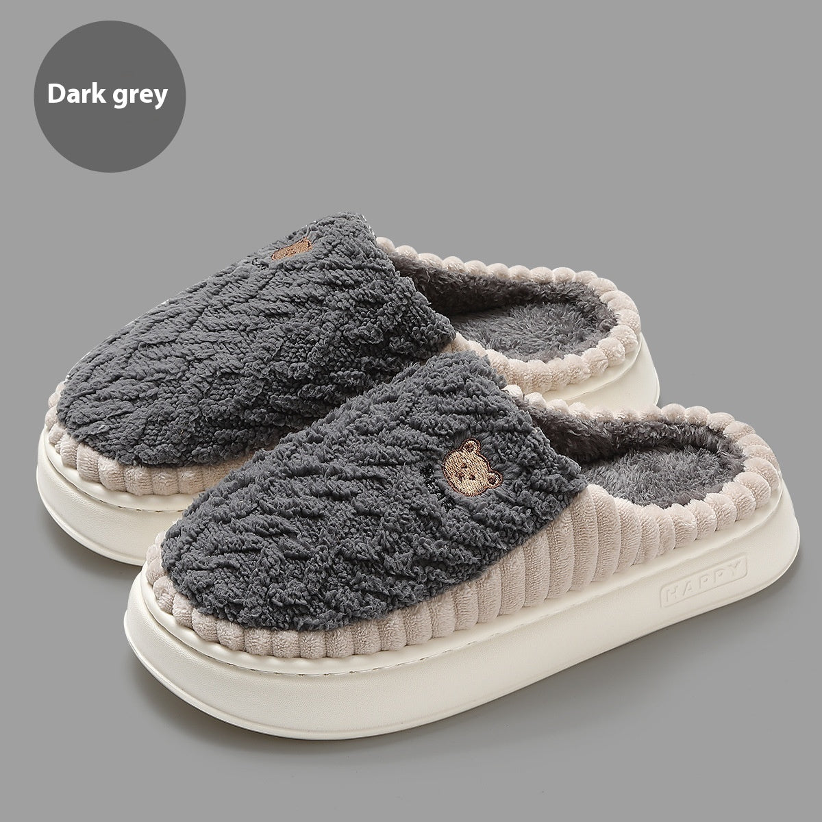 Chaussons thermiques d'hiver en coton