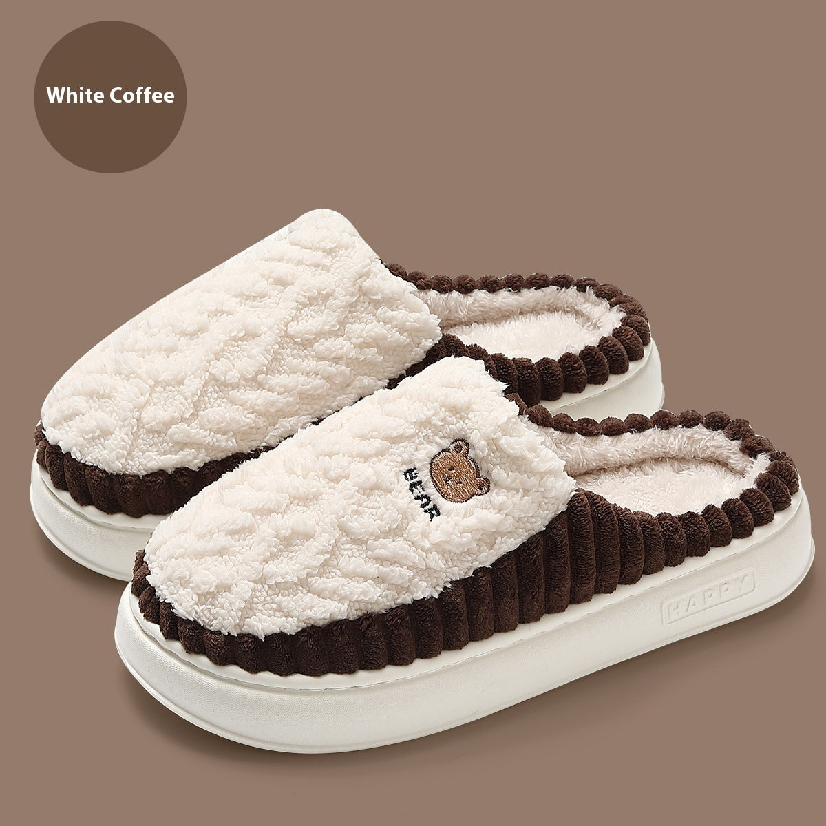 Chaussons thermiques d'hiver en coton