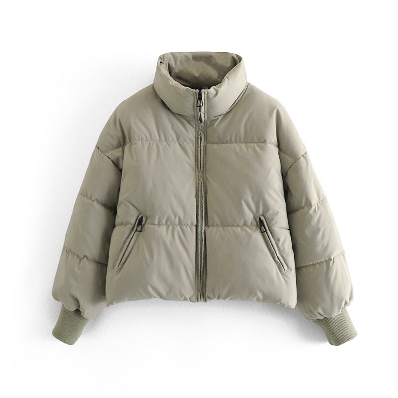 Manteau en coton à fermeture éclair