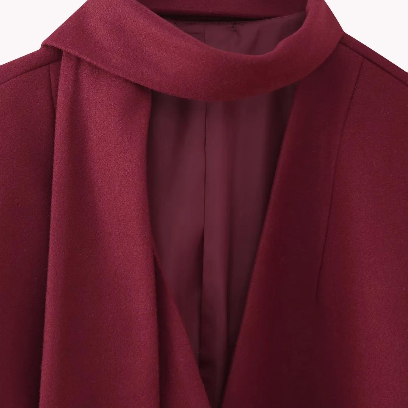 Manteau en laine à manches longues