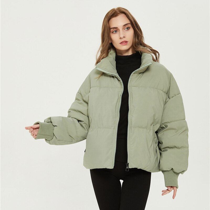 Manteau en coton à fermeture éclair