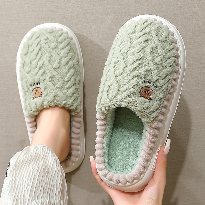 Chaussons thermiques d'hiver en coton