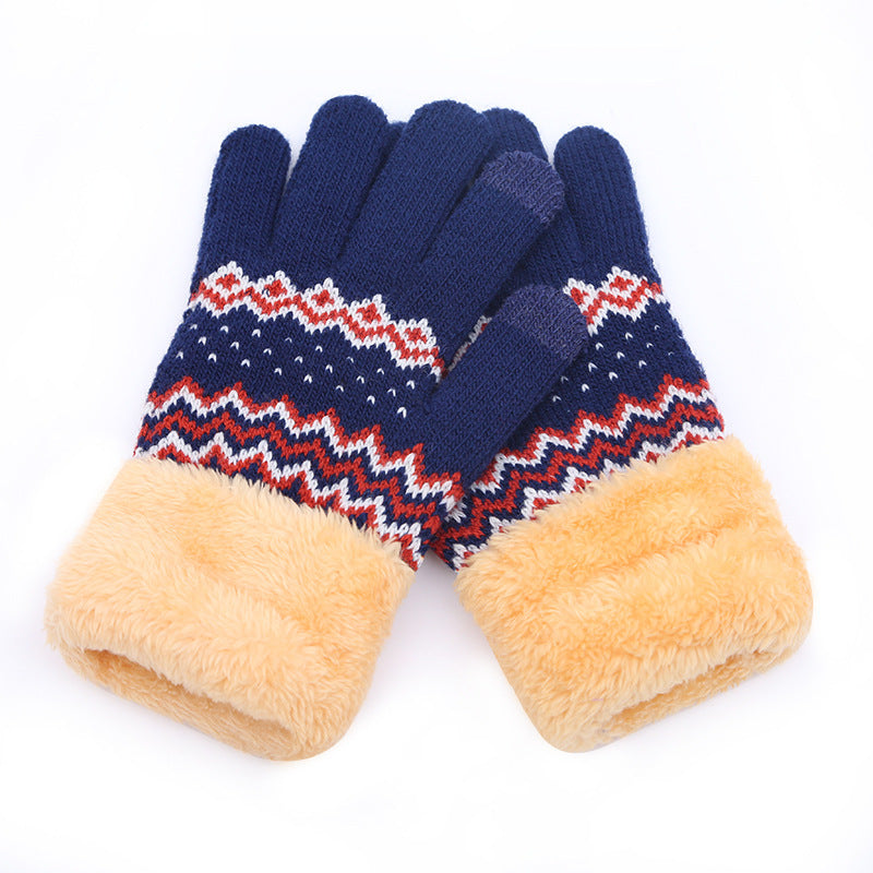 Couple de gants tricotés pour écran tactile