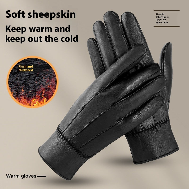 Gants en cuir véritable