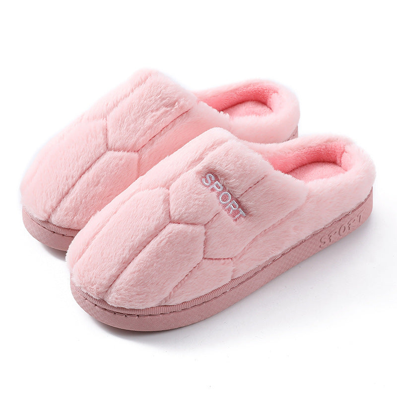 Chaussons unisexes confortables en peluche