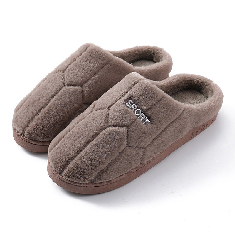 Chaussons unisexes confortables en peluche