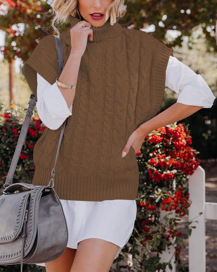 Pull ample à col roulé