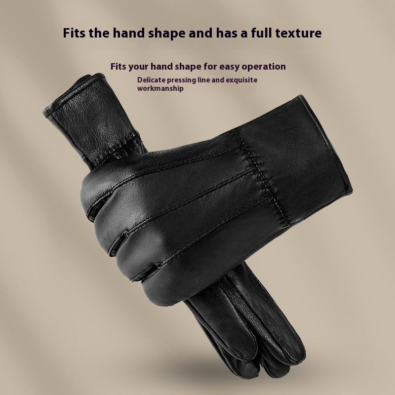 Gants en cuir véritable