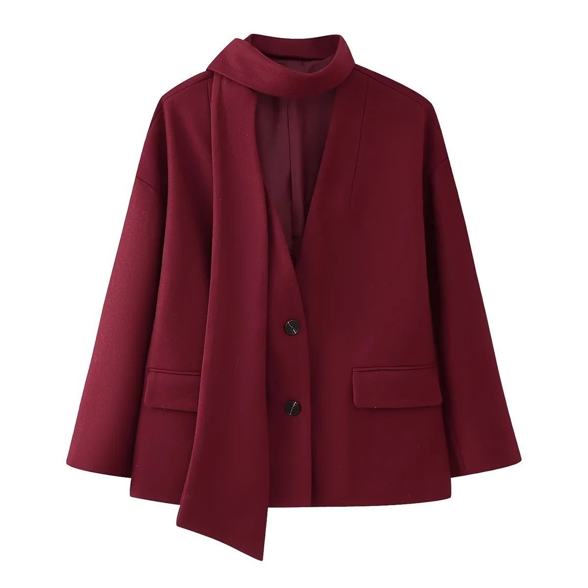 Manteau en laine à manches longues