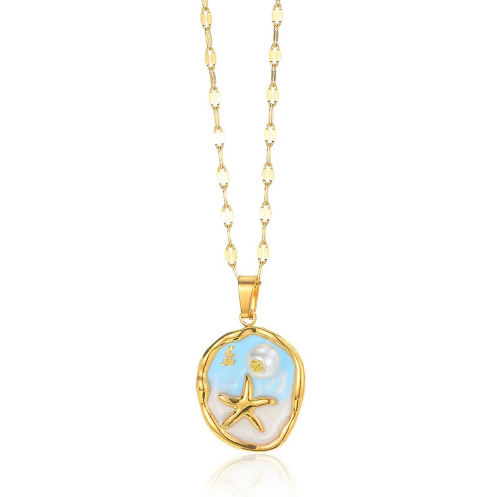 Collier avec peinture à l'huile