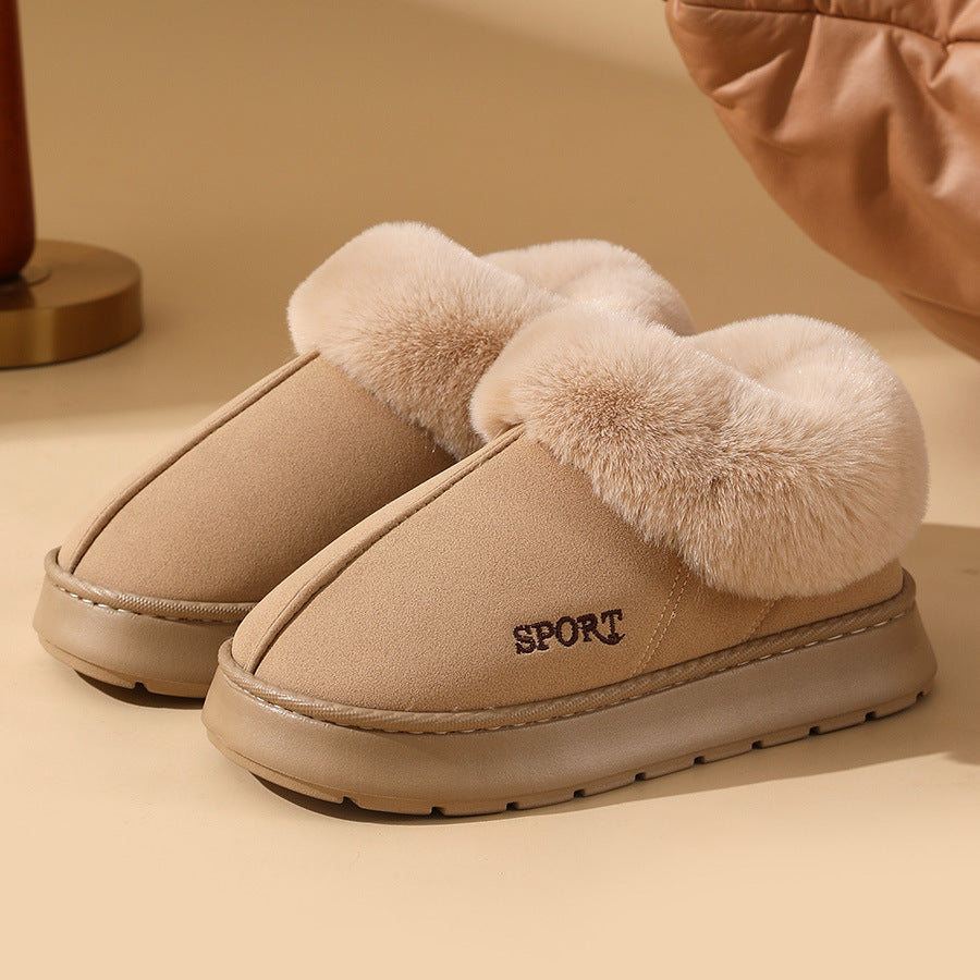 Chaussures en coton pelucheux, bottes de neige