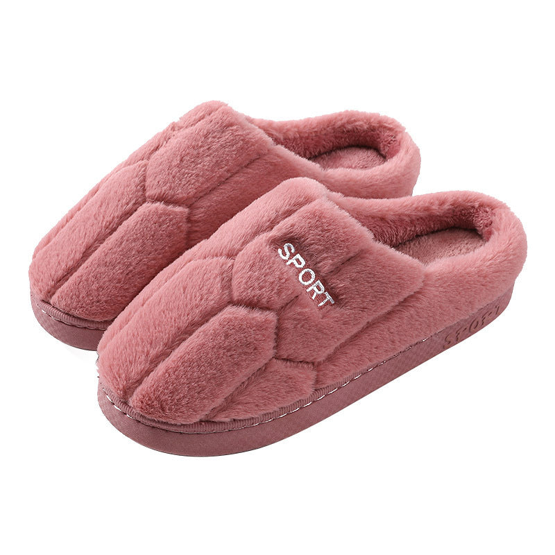 Chaussons unisexes confortables en peluche
