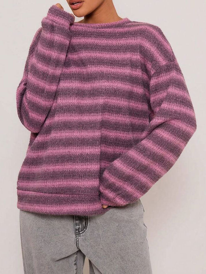 Pull rayé décontracté