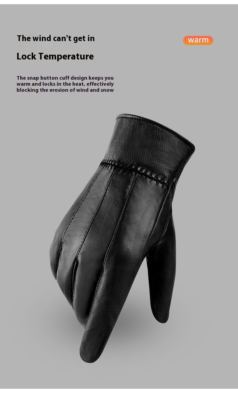 Gants en cuir véritable