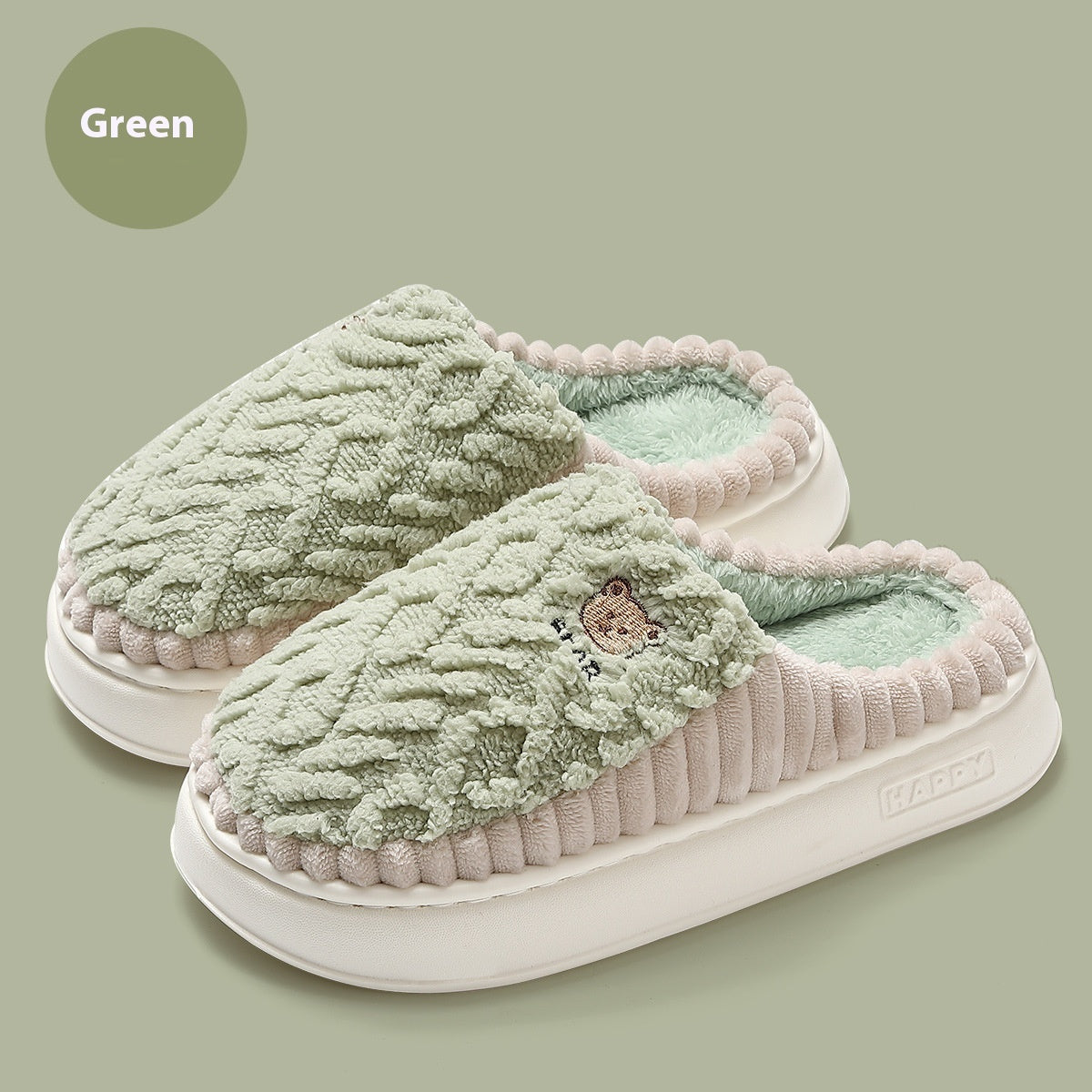 Chaussons thermiques d'hiver en coton