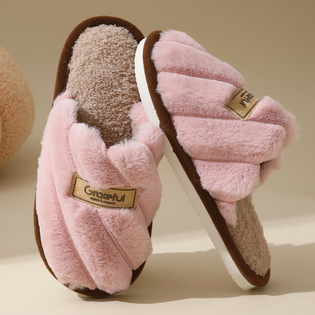 Chaussons d'intérieur antidérapants en coton