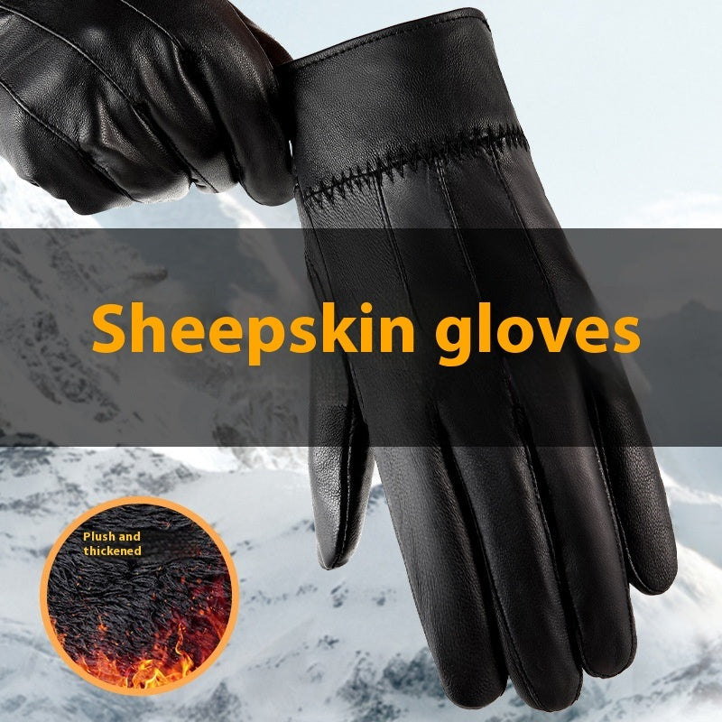 Gants en cuir véritable