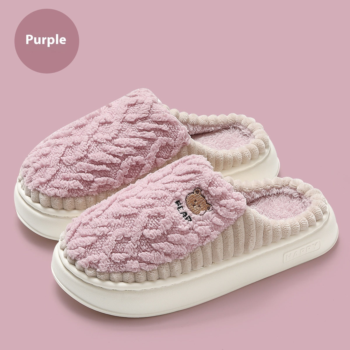 Chaussons thermiques d'hiver en coton