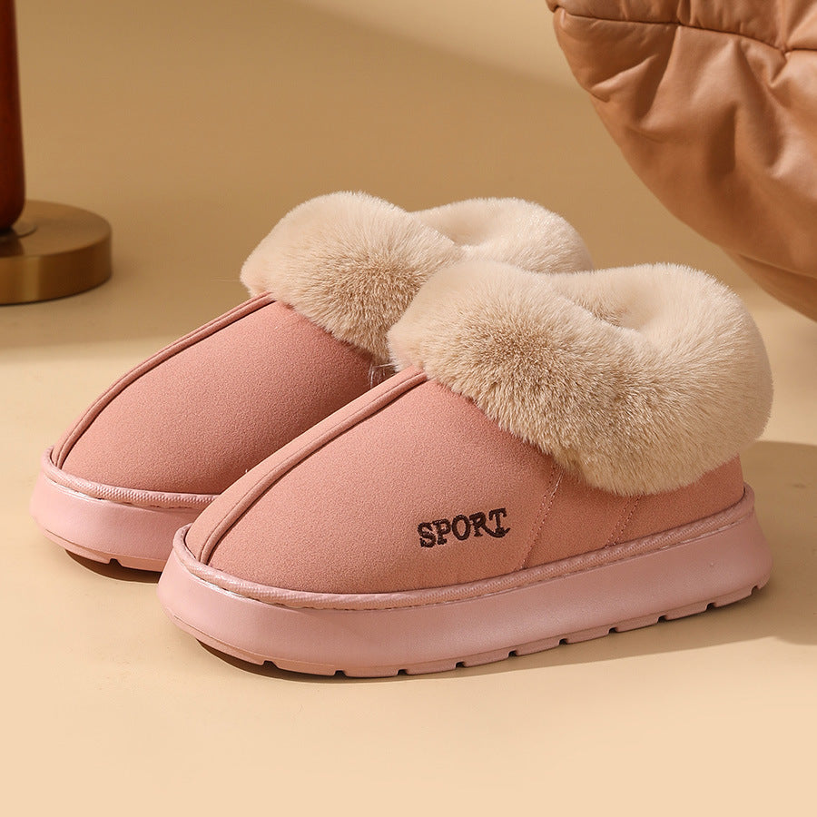 Chaussures en coton pelucheux, bottes de neige