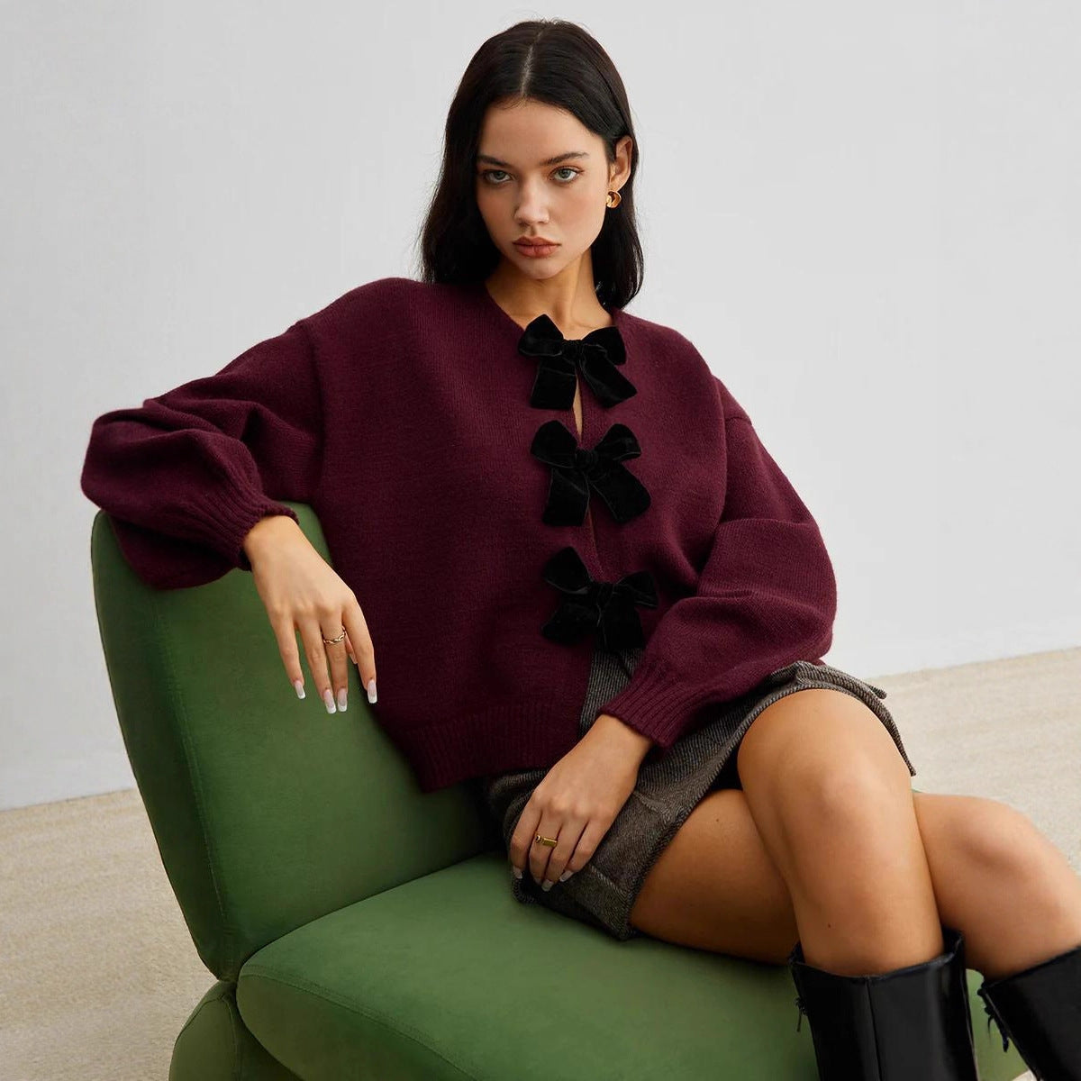 Manteau en tricot tendance pour l'automne et l'hiver