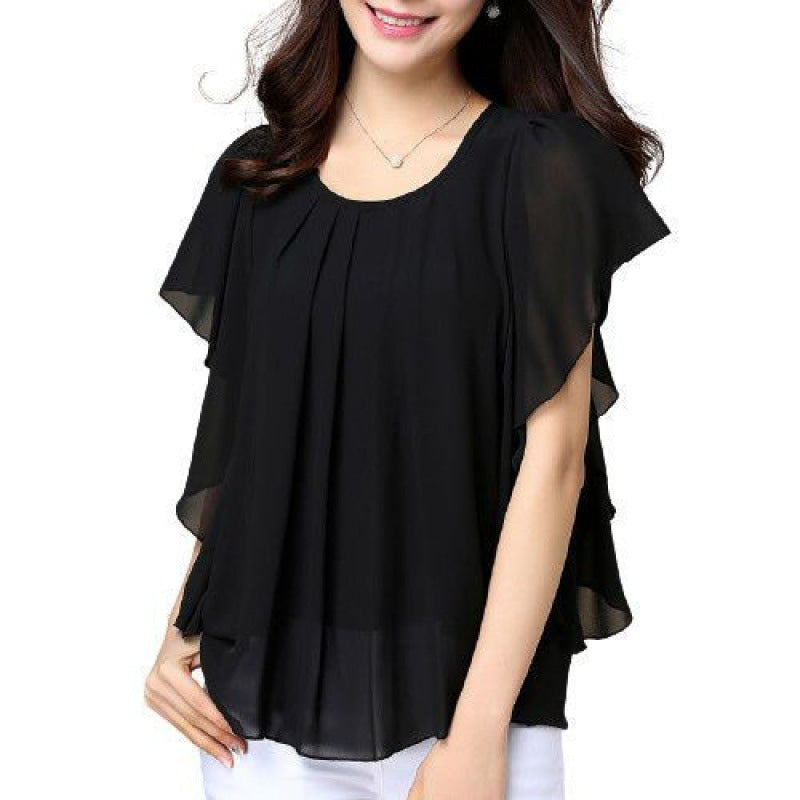 T-shirt à manches transparentes