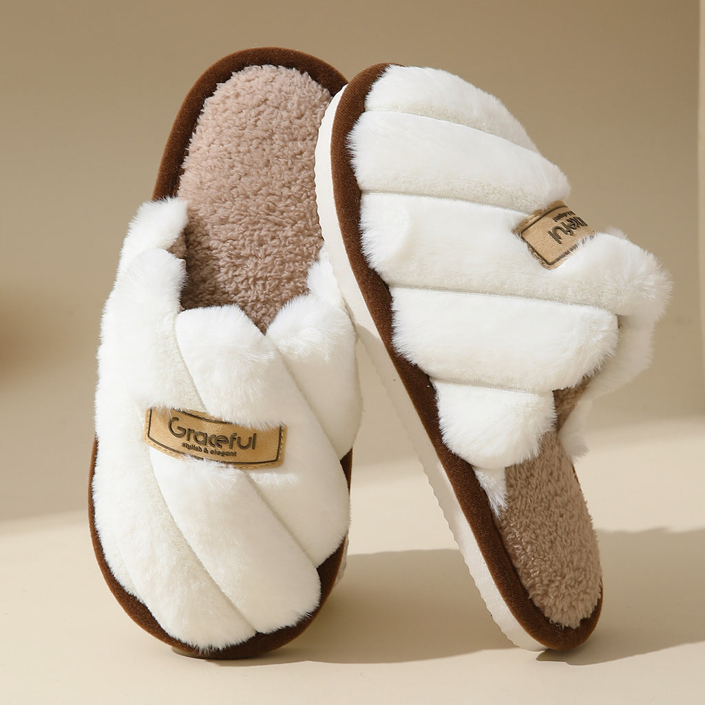 Chaussons d'intérieur antidérapants en coton
