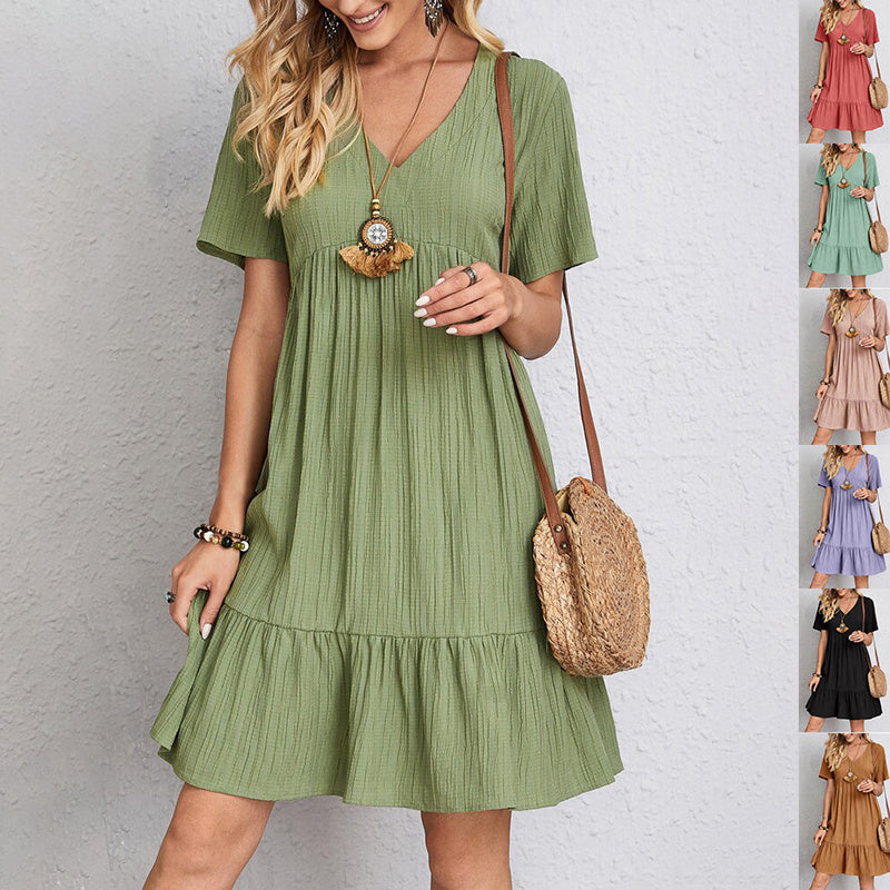 Robe à manches courtes