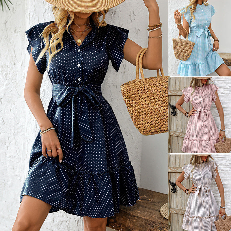 Robe élégante à points