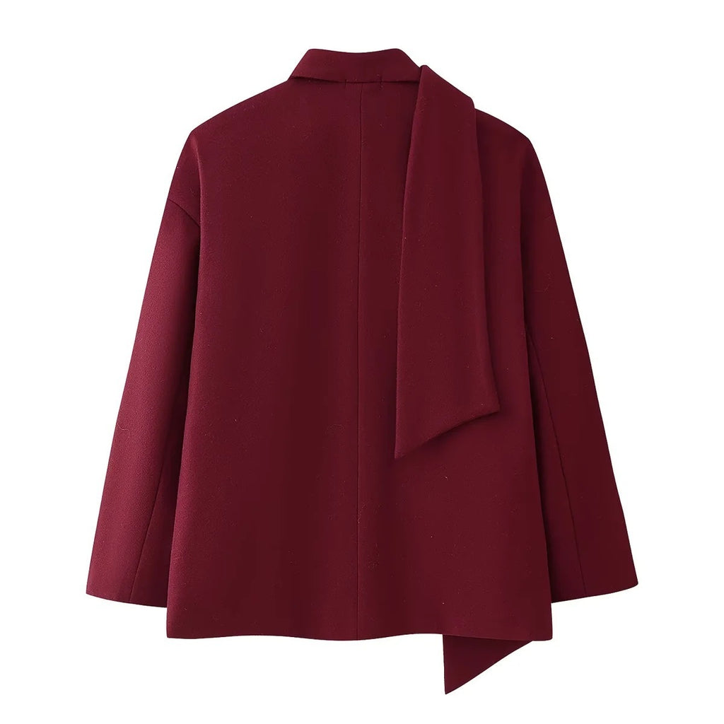 Manteau en laine à manches longues