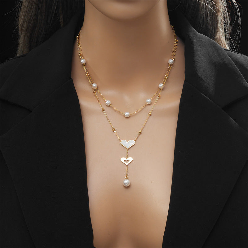 Chaîne double couche en perles