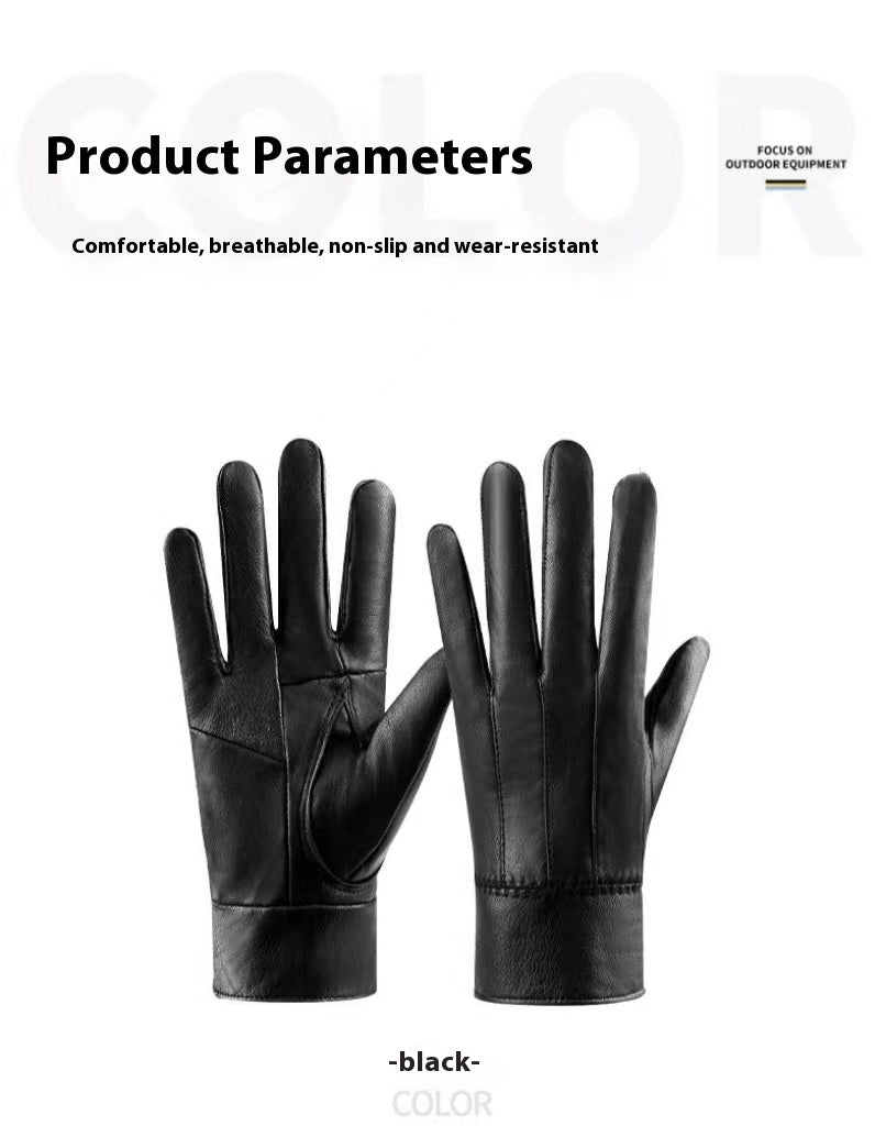 Gants en cuir véritable