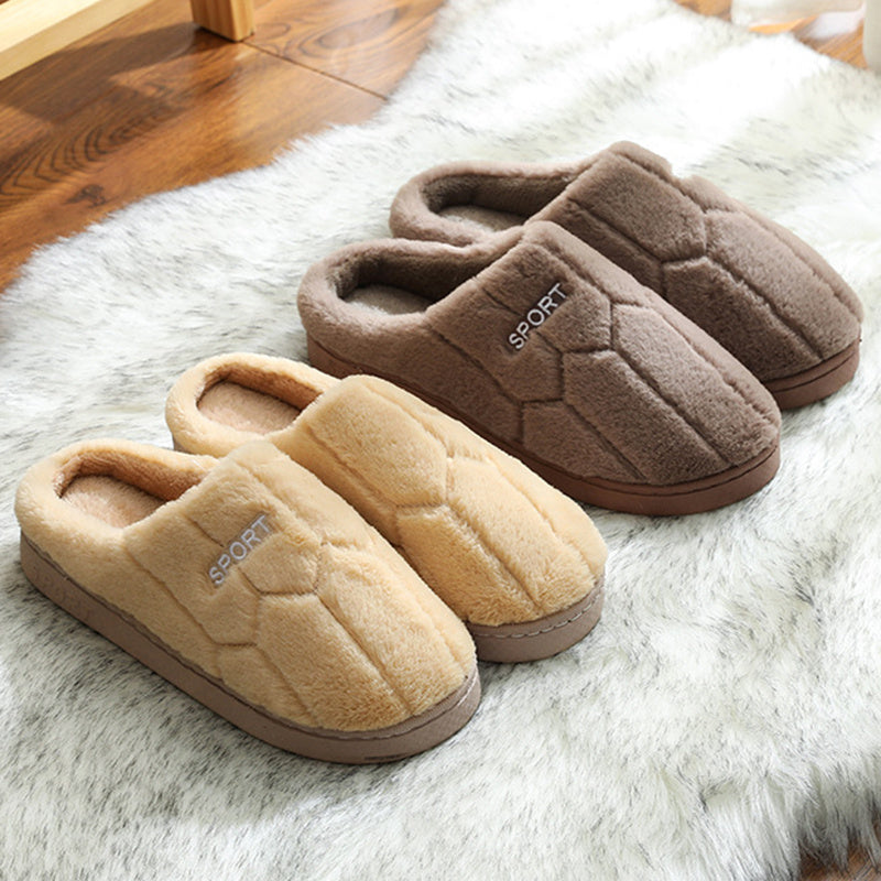 Chaussons unisexes confortables en peluche