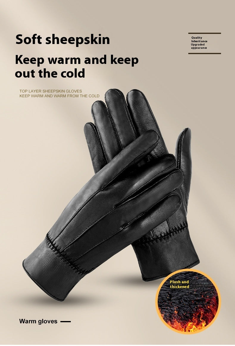 Gants en cuir véritable
